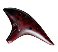 Ocarina in ceramica per adulti Ocarina Professionale A 12 Fori Con Intonazione Stabile Tono C Alto Strumento Flauto Per Amanti Della Musica E Principianti(Red)