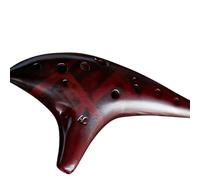 Ocarina in ceramica per adulti Ocarina Professionale A 12 Fori Intonazione Stabile Tono C Alto Ocarina Smokey Fired Ocarina Per Adulti(Red)