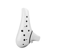 Ocarina in ceramica per adulti Ocarina Professionale Strumento A Fiato Per Principianti Ocarina Professionale 12 Fori AC Tono Do Centrale Dodici Fori(White)