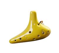 Ocarina in ceramica per adulti Ocarina Testa Rotonda Ocarina A 12 Fori Alto C Ocarina A 12 Fori AC Ocarina(Yellow)