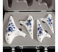 Ocarina in ceramica per adulti Set Da 4 Pezzi 12 Fori Ocarina Alto Treble AC SF SG SC Retro Ceramica Flauto Ocarina(AC)