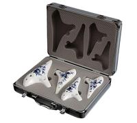 Ocarina in ceramica per adulti Set Da 4 Pezzi 12 Fori Ocarina Alto Treble AC SF SG SC Retro Ceramica Flauto Ocarina(SF)