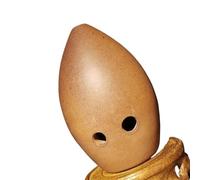 Ocarina in ceramica per adulti Strumento Musicale In Argilla Per Principianti Ocarina In Ceramica Cotta E Lucidata A 8 Fori(Brown F)
