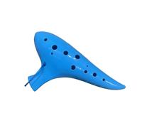 Ocarina in ceramica per adulti Strumento Ocarina 12 Fori Flauto AC Contralto C Affumicato Per Principianti Ed Esibizioni Professionali(Blue)