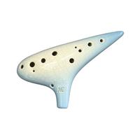 Ocarina in ceramica per adulti Strumento Per Principianti Ocarina Con 12 Fori Contralto C-tune Crack Per Prestazioni Professionali(Blue)