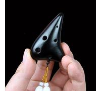 Ocarina in ceramica, strumento ocarina, mini ocarina Mini Ocarina a 6 fori Strumenti tradizionali portatili in ceramica tradizionali a tono super alto for principianti (Colore : Bianca) (Colore : Blu)