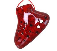 Ocarina In Plastica A Tre Tubi Per Principianti Giocatori Professionisti Amanti Strumenti Musicali Alto C Colore Blu Verde Rosso (Color : Red)