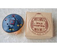 Ocarina Inca, flauto tradizionale peruviano, commercio equo e solidale, Blu