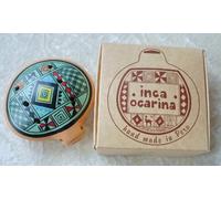 Ocarina Inca, flauto tradizionale peruviano, commercio equo e solidale, Verde pallido