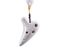Ocarina Mini Ocarina Con Chiave Fa Super Acuta SSF A 6 Fori Piccola Con Crack Affumicato(White crack)