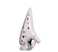 ocarina Ocarina 12 fori bianco crack affumicato alto C AC produzione di ceramica prestazione didattica per principianti(Color:2)
