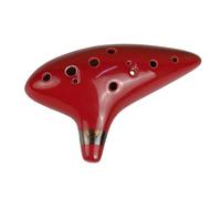 Ocarina Ocarina 12 Toni Alto C Strumento Musicale Ocarina In Ceramica Con Cordino Per Collo A Libro Di Canzoni Borsa Per Il Trasporto(Red)
