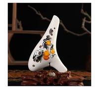 Ocarina Ocarina A 12 Fori Con Tono AC Stile Antico Cinese Forma Aggraziata Flauto In Ceramica Professionale Con Pittura A Mano(Figure c)