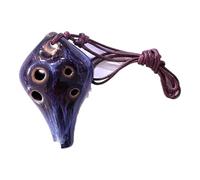 Ocarina Ocarina A 6 Fori Fatta A Mano Con Finitura Lucida Cotta In Forno E Piccola Forma A Goccia D'acqua(Kiln changed blue)