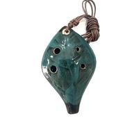 Ocarina Ocarina A Forma Di Foglia Con Sei Fori Fatta A Mano Con Smalto Brillante(Green)