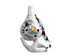 ocarina Ocarina a sei fori contralto C chiave verticale scuola blu crepa intonazione professionale(Color:Style 9)
