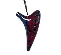 Ocarina Ocarina Antica Laccata Rossa E Blu A Dodici Fori Strumento Musicale Per L'insegnamento E La Riproduzione