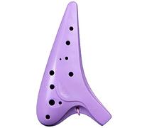 Ocarina, Ocarina antigoccia in plastica Alto C a 12 fori, i principianti si esercitano a suonare uno strumento di flauto a forma sottomarino(Purple)