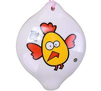 Ocarina, Ocarina cinese in ceramica SC a 4 fori con 12 segni zodiacali, strumento a fiato circolare motivo creativo di animali dei cartoni animati(White J)