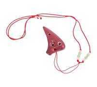 Ocarina Ocarina compatta a 6 fori, costruita in Dolomite, di piccole dimensioni, facile da suonare, suono meraviglioso, adatta ai principianti(Brown)