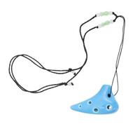 Ocarina Ocarina compatta a 6 fori, costruita in Dolomite, di piccole dimensioni, facile da suonare, suono meraviglioso, adatta ai principianti(Blue)