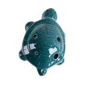 Ocarina Ocarina con tono Do contralto 6 fori tartaruga piccola souvenir turistico giocattolo didattico ciondolo in ceramica per principianti(Red)