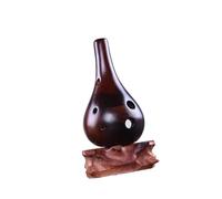 Ocarina Ocarina Contralto A 6 Fori Con Chiave In Do Stile Fissione In Ceramica Nera Smaltata Con Fumo Strumento Per Principianti(Brown)