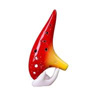 Ocarina Ocarina In Ceramica A 12 Fori Con Tono Di Do Con Chiave Di Flauto A Gradiente Tao Strumento Musicale Professionale(Red)