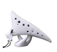 Ocarina Ocarina In Ceramica A 12 Fori Con Tono Medio Rovesciato In Do Strumento Per Principianti(White crack)