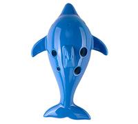 ocarina， Ocarina in ceramica creativa a forma di delfino, 6 fori, contralto in Do, regalo for bambini/bambine(Blue)