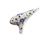 Ocarina Ocarina Professional Performance A 12 Fori Modello Alto C Porcellana Blu E Bianca