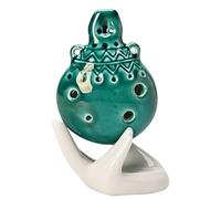 Ocarina Ocarina Retrò A Sei Fori Con Accordatura AC Per Principianti Strumento Binaurale Rotto Souvenir Turistico(Ice green)