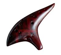 Ocarina Ocarine In Ceramica A 12 Fori Con Tono C Con Fumo Strumento Per Principianti Amanti Della Musica(Light brown)