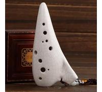 Ocarina Per Principianti 12 Fori Ocarina Alto C Chiave AC Ocarina Flauto Ocarina Forma Di Crepa 12 Fori Alto C Ocarina Strumento Musicale Popolare(White)