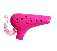 Ocarina Per Principianti A 12 Fori Per Studenti Della Scuola Primaria In Tonalità AC Alto/SC Acuto Ocarina A Bocca Piatta In Resina A Dodici Fori (Color : Midrange AC tone pink)