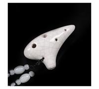 Ocarina Per Principianti Mini Collana Ocarina Ocarina Affumicata Sintonizzata Super Treble SSF A 6 Fori(White)