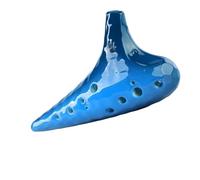Ocarina Per Principianti Ocarina 12 Buche Treble G Beginner Sea Wave Ocarina SG Tune A 12 Buche Con Cordino E Borsa Protettiva(Blue)