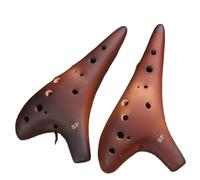 Ocarina principianti 12 Fori Chiave F A Tono Alto Bruciatura Con Fumigazione Ocarina Sparata Strumento Professionale Per Spettacoli Sul Palco Ocarina Retrò