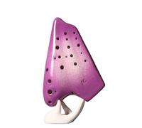 ocarina Produzione Di Ocarina In Ceramica A Tre Tubi Sfumata Che Suona L'ocarina Con Accessori Rosa Blu (Color : Pink)