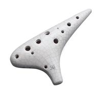 Ocarina Professionale 12 Buche SG Treble G-tone Dodici Buche Crackle Professionale Affumicato Principiante Entry-level Che Suona L'ocarina(White)