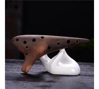 Ocarina Professionale 12 Fori Professionale Ocarina Porcellana Affumicata Viola Argilla Ceramica Ocarina Flauto Regalo Per Principianti Alto AC Treble SC SG SF(SC)