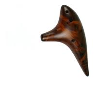 Ocarina Professionale Adatto per principiantiOcarina in Do alto a 12 buche | Passo preciso, durevole, leggero e portatile(Brown)