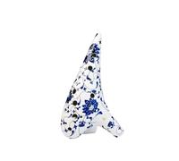 ocarina professionale Chiave SC a 12 fori modello blu e bianco-Strumento ocarina di livello professionale Ocarina a 12 fori