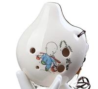 ocarina professionale Ciondolo in ceramica didattico per ocarina da viaggio piccola ocarina alto C a 6 fori(13)