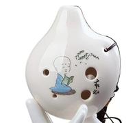 ocarina professionale Ciondolo in ceramica didattico per ocarina da viaggio piccola ocarina alto C a 6 fori(10)