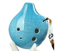 ocarina professionale Ciondolo in ceramica didattico per ocarina da viaggio piccola ocarina alto C a 6 fori(11)