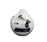ocarina professionale Ciondolo ocarina per insegnamento del tono Ac in ceramica fatta a mano per studenti creativi a 6 fori di Ocarina(Color:7)