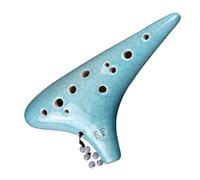 ocarina professionale Flauto incrinato verde SF a 12 fori livello di prestazioni di fumigazione per principianti professionali Fumigazione SF a 12 fori