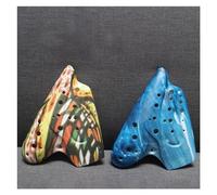 ocarina professionale Flauto musicale per principianti raro Ocarina triplo tasto C alto AC professionale con accessori(Color:3)