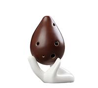 Ocarina professionale in ceramica con tono C alto a 6 fori, strumento musicale Ocarina a forma rotonda carina (5)